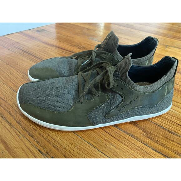EUC Vivobarefoot Primus Asana II Leather Barefoot Shoes Green Mens 14/ 48 EUR